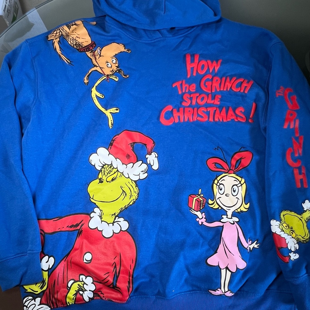 Blue Grinch Christmas Hoodie